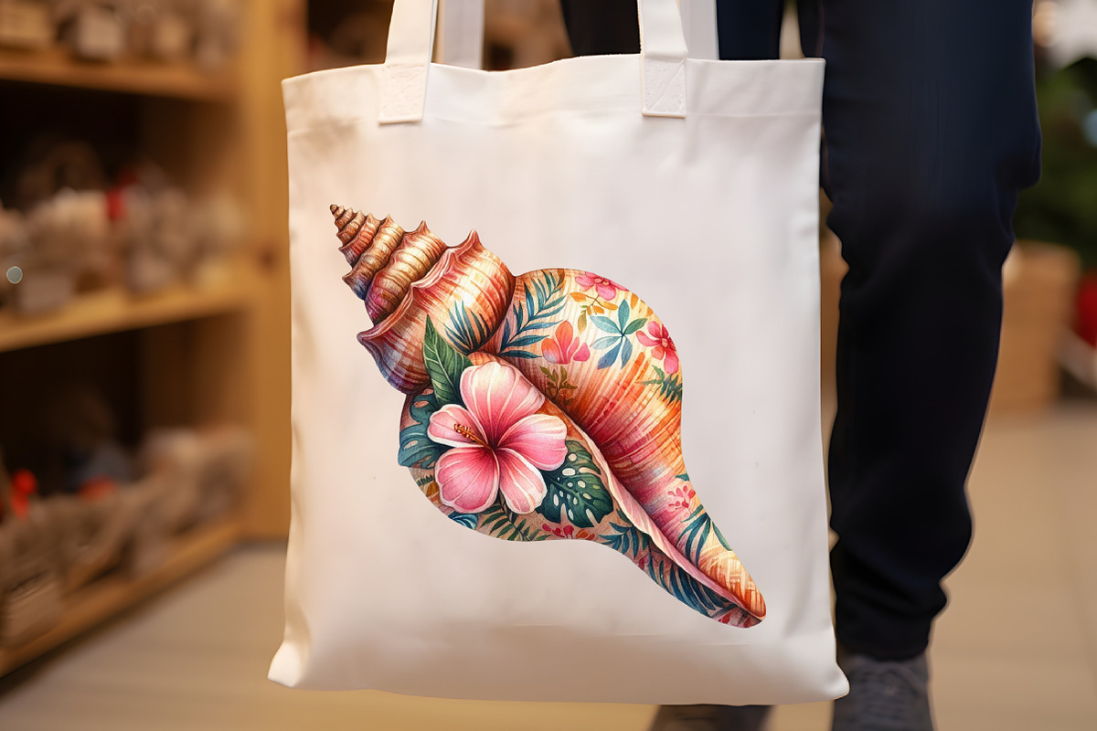 Watercolor Colorful Sea Shell Clipar, an Illustration by Rose Art (Photo 7 of 7)