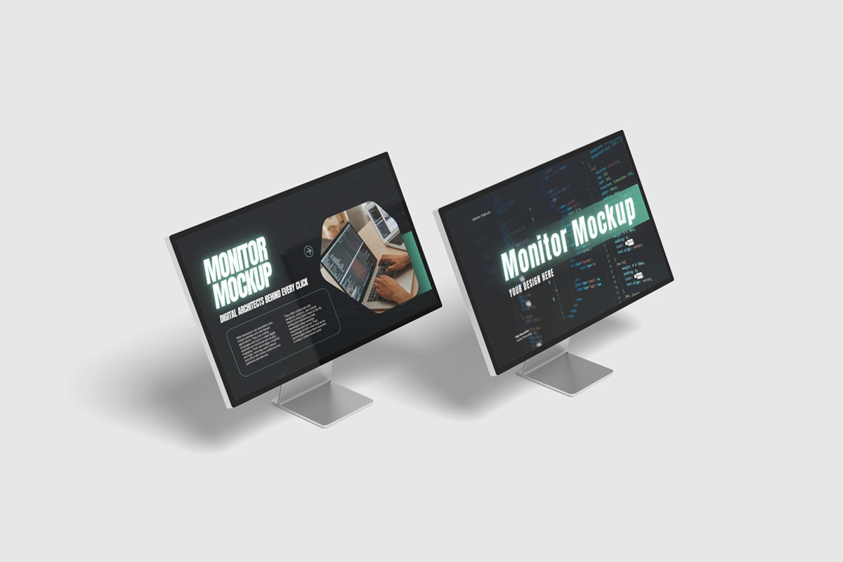 Monitor Screen Mockup, a Wearable Device Mockup by Onezero (Photo 4 of 5)