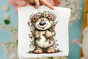Quirky Spring Teddy Bear Clipart, an Illustration by OK Design (Thumbnail 4 of 6)