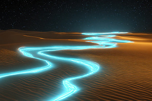 Serene winding river at twilight, a Wallpaper Photo by AlyaAnd