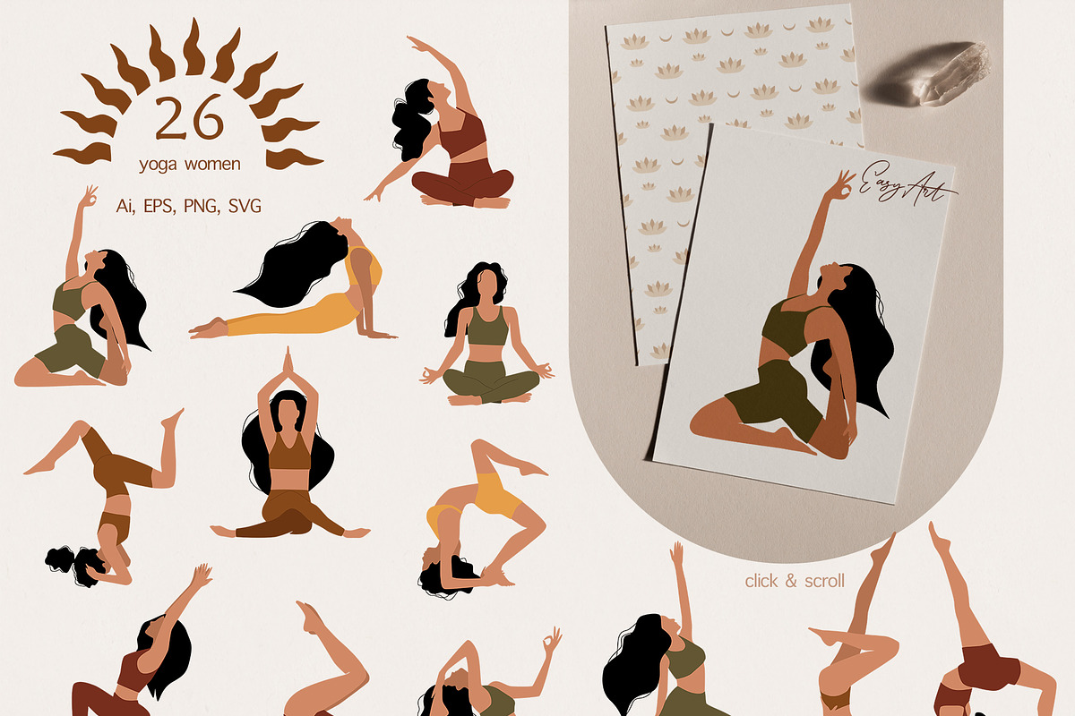 Yoga women collection, a Healthcare Illustration by EasyArt (Photo 5 of 12)