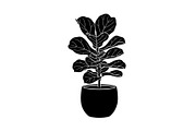 Minimal Potted Plant Silhouette, a Graphic by Artivon (Thumbnail 7 of 10)