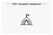 Camping Tent Icons Set, an Outline Icon by Designfour (Thumbnail 6 of 7)