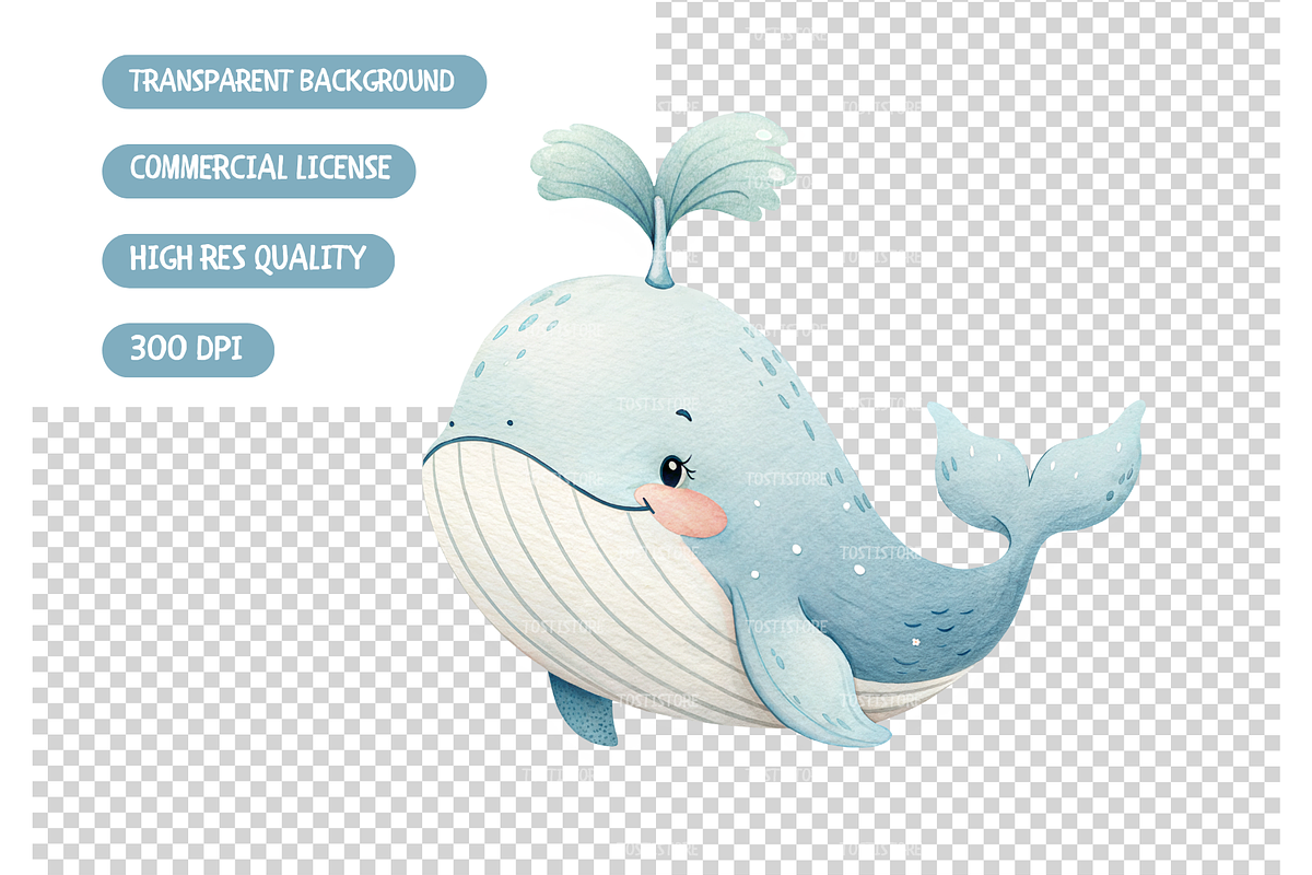 Under The Sea Watercolor Clipart, an Illustration by TatiMockup (Photo 4 of 5)