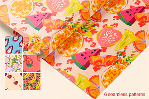 Tropical Summer Fruits Vector Bundle