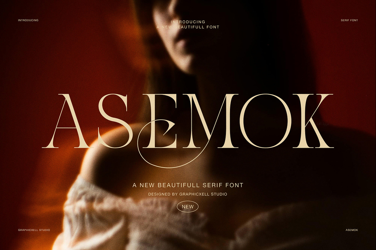 Asemok Elegant Serif Font, a Serif Font by Graphicxell (Photo 1 of 8)