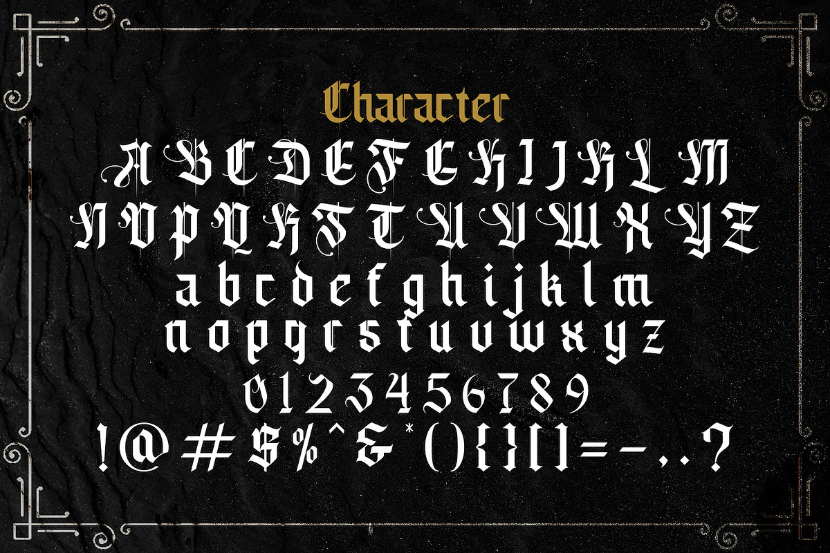 Livingstone - Blackletter Font, a Blackletter Font by StringLabs (Photo 9 of 11)