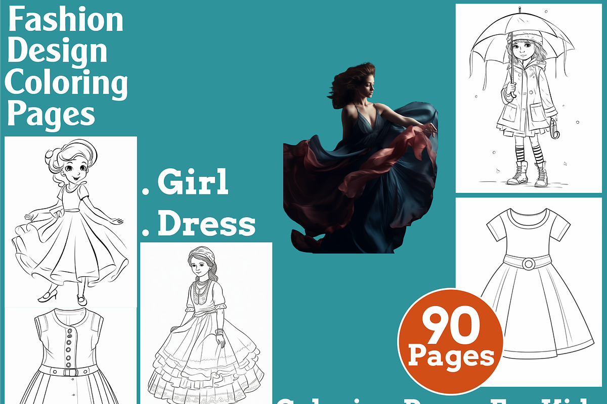 Fashion Design Kids Coloring Pages, an Animal Illustration by martinblan (Photo 1 of 4)