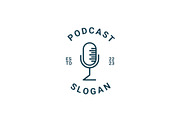 Podcast Microphone Logo Bundle, a Branding & Logo Template by Dyn Studio (Thumbnail 5 of 6)