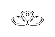Swan Love Silhouette SVG Bundle, an Illustration by Designs_River (Thumbnail 13 of 31)