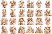 Whimsical Summer Bunny Clipart, an Illustration by Craft Nest (Thumbnail 8 of 12)