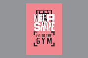 Gym vintage vector poster set., a Sport Illustration by PoPaShop (Thumbnail 6 of 6)