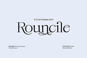 Rouncile - Clean Display Serif