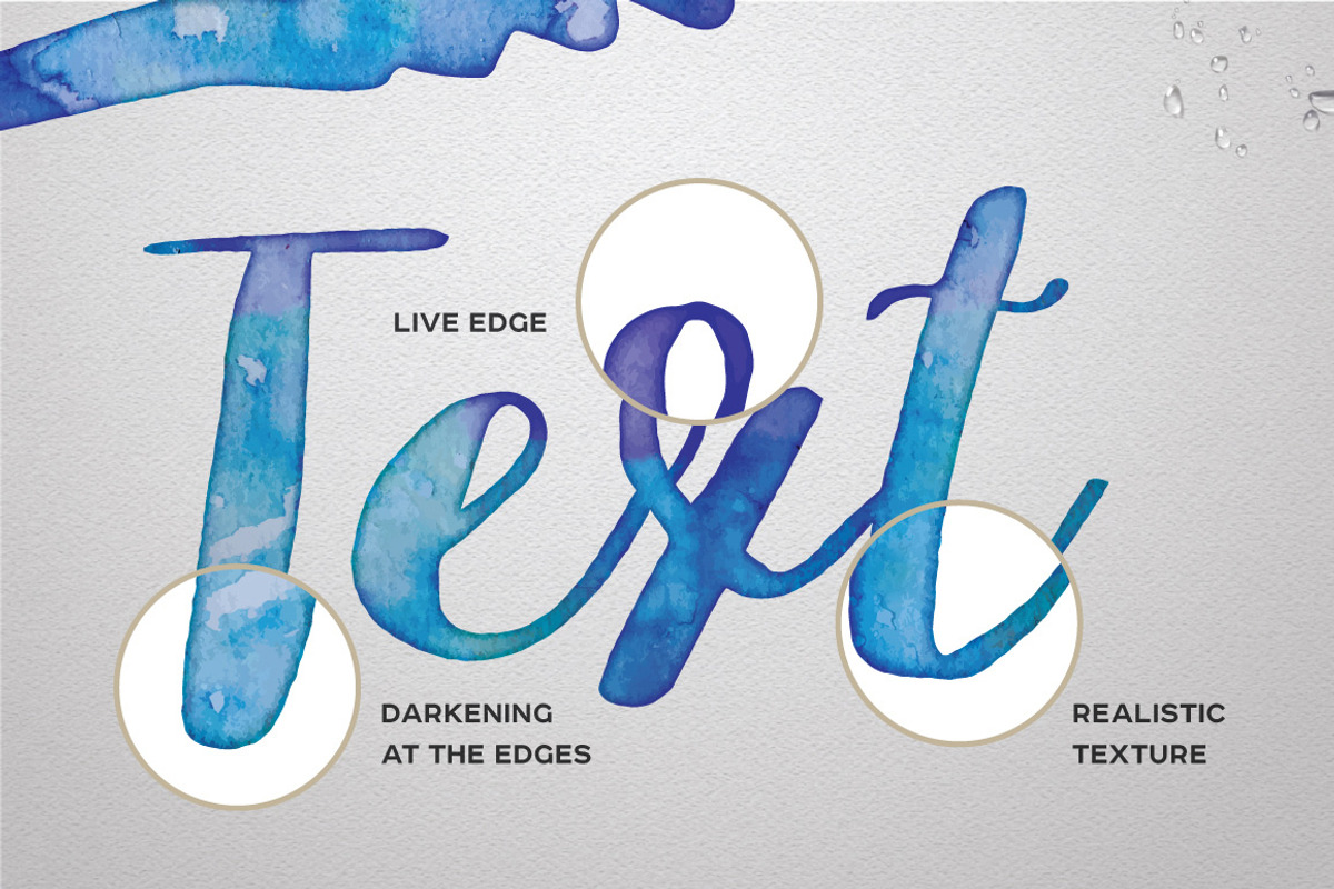 Watercolor Vector Styles Illustrator, a Layer Style Add-On by Graphic Spirit (Photo 3 of 6)