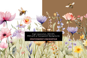 Wildflowers Floral Clipart