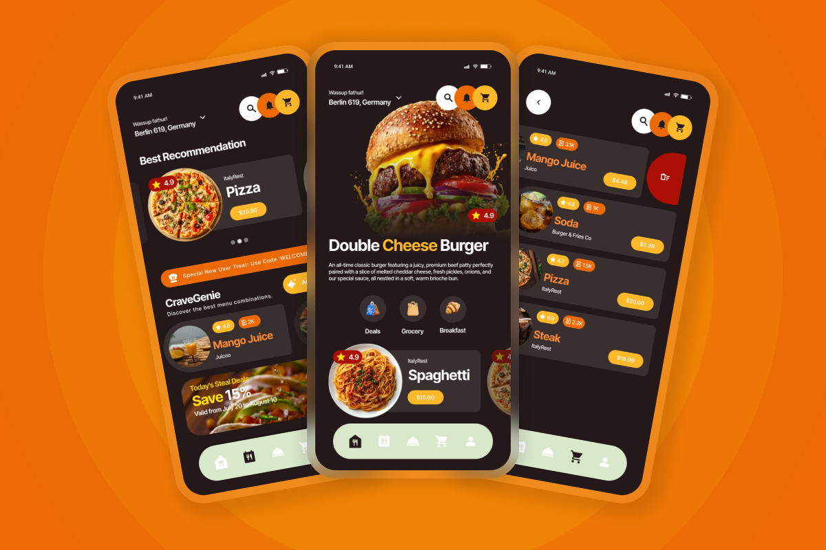 Platify AI Food Delivery Mobile App, an App Template by twinstd (Photo 4 of 5)