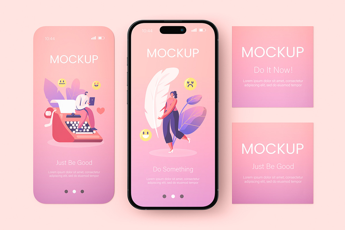 Phone Screen Mockup Set, an iPhone Mockup by ForgeDesign (Photo 12 of 13)