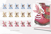 Fairy Christmas-Winter Illustrations, a Seasonal Illustration by Pretty Little Lines (Thumbnail 9 of 16)