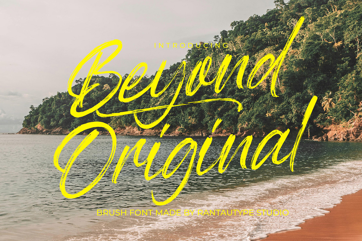Beyond Original Modern Brush Font, a Script Font by RantautypeStudio (Photo 1 of 15)
