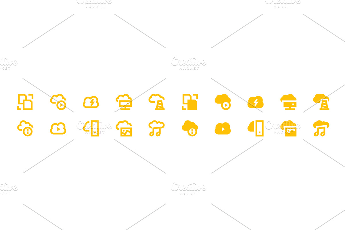 180 Cloud Data Technology Icons, a Solid Icon by Creative Stall (Photo 5 of 5)
