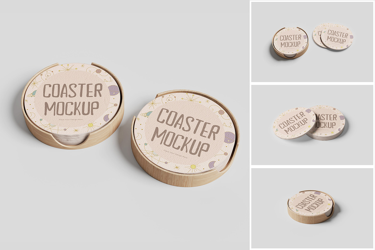 Coaster Mockup, a Product Mockup by MrLetters (Photo 1 of 5)