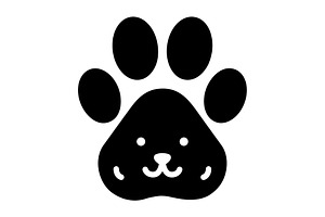 Pets paw solid icon, a Solid Icon by Creative priyanka
