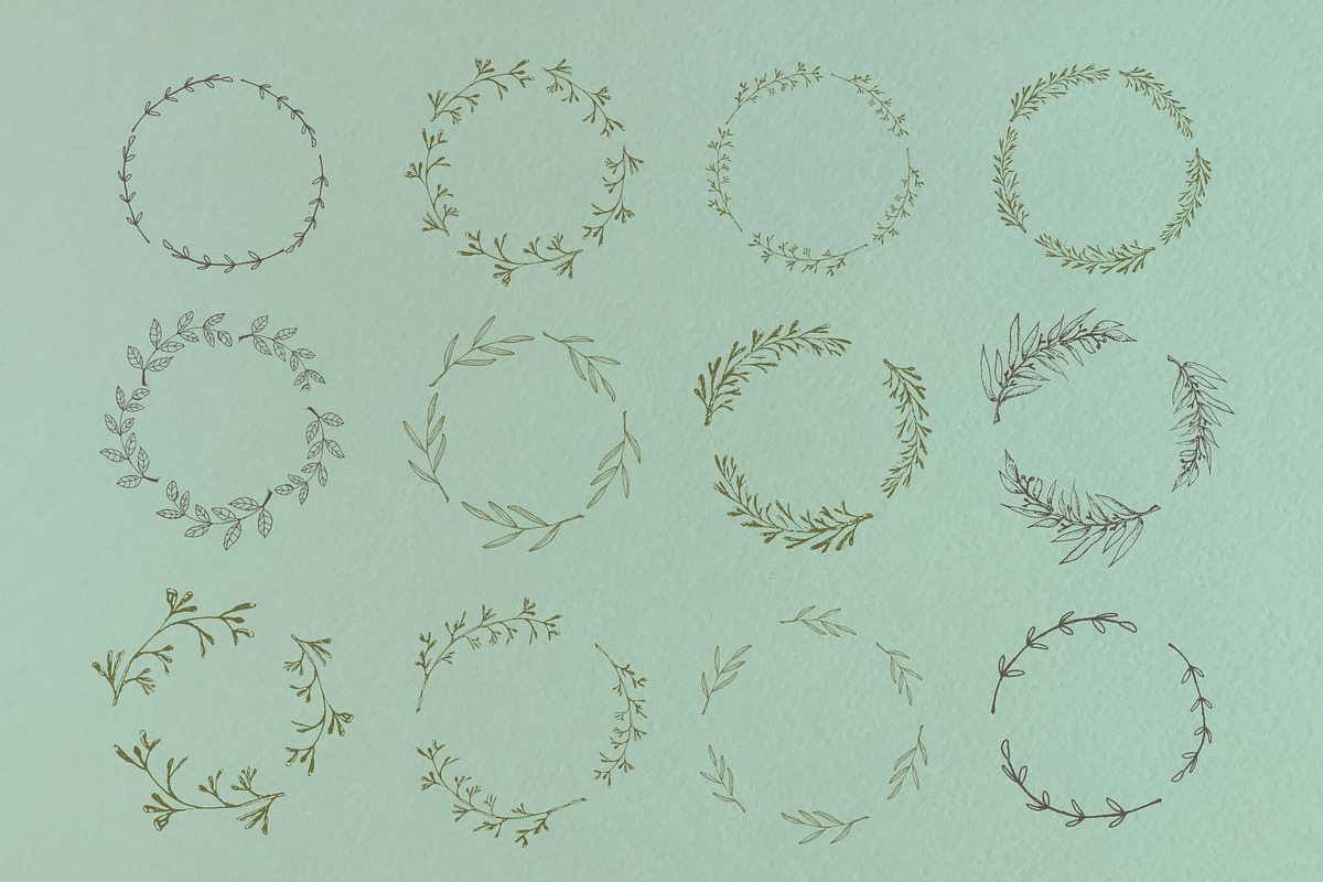 Just hand-drawn leaves, a Decorative Illustration by tinybunnyshop (Photo 7 of 11)