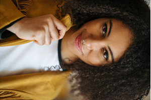 Portrait of beautiful young woman