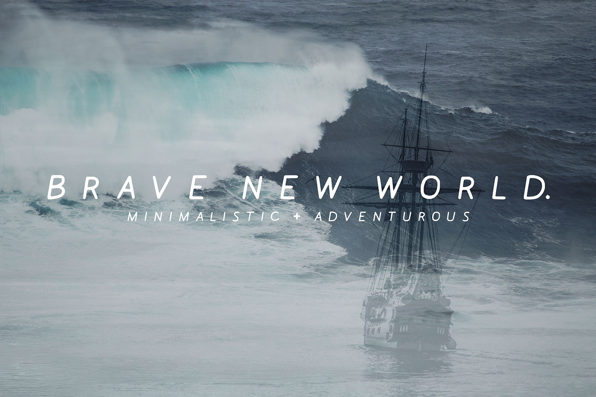 Brave New World | Font, a Sans Serif Font by Heart + Soul Studios (Photo 1 of 7)