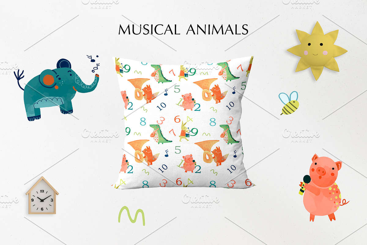 Musical animals, a Pattern Graphic by Lineli (Photo 5 of 8)