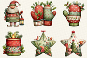Watercolor Christmas Clipart, an Illustration by DreamCafeArt (Thumbnail 6 of 7)