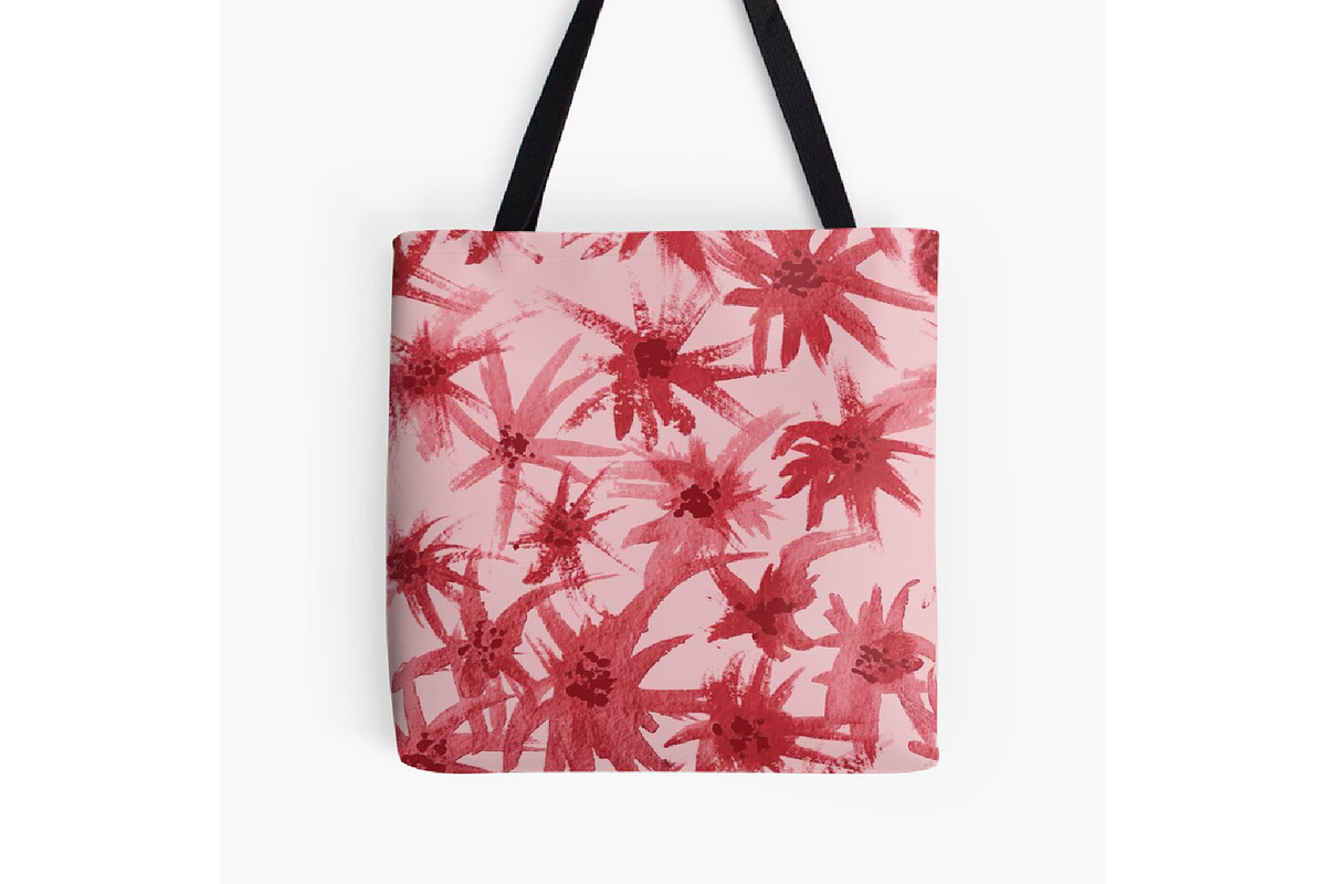 Rebel Botanics – Bold Red Botanical, a Texture Illustration by kraalikaacreations (Photo 1 of 5)