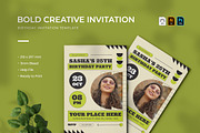 Bold Creative - Birthday Invitation, a Print Template by VUNIRA (Thumbnail 1 of 2)