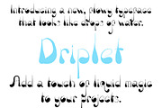 Font Driplet Raindrops Water Drops, a Script Font by PageLightStudios (Thumbnail 2 of 4)
