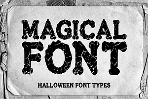 MAGICAL - Distressed Display Font, a Slab Serif Font by KiddoGlyphs Studio