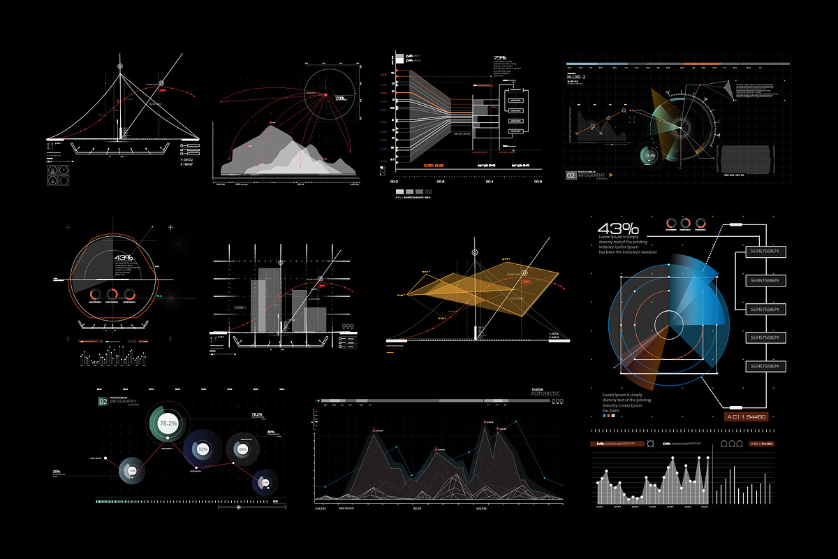 HUD Infographics, an Object Graphic by Pixflow (Photo 7 of 8)
