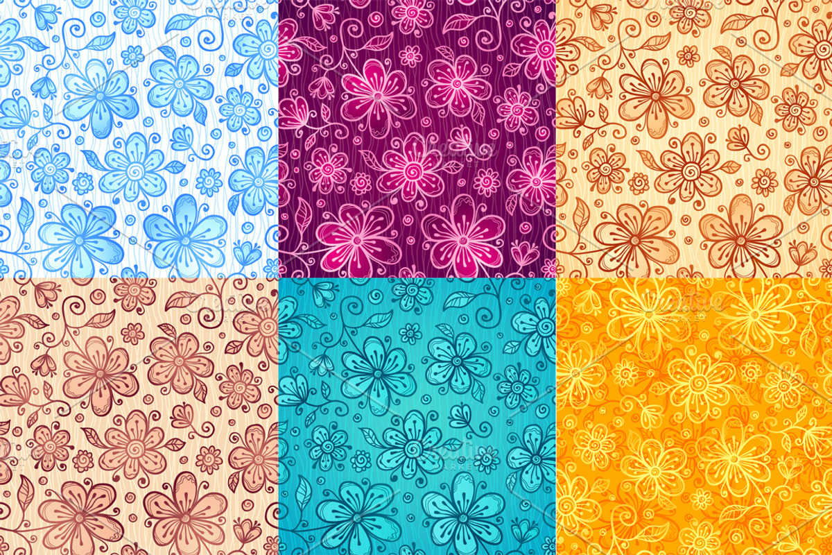 24 vector floral backgrounds preview 2