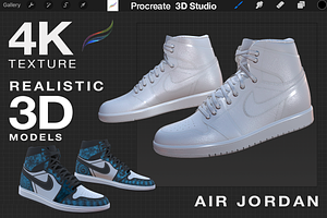 Procreate 3D Model Nike Air Jordan