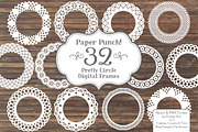 White Lace Circle Frames, an Illustration by Amanda Ilkov (Thumbnail 1 of 4)