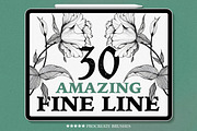 Amazing Fine Line Brushes Procreate, a Brush Add-On by Easy Procreate (Thumbnail 1 of 10)