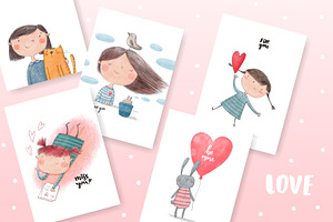 Cute Illustrations Love Card