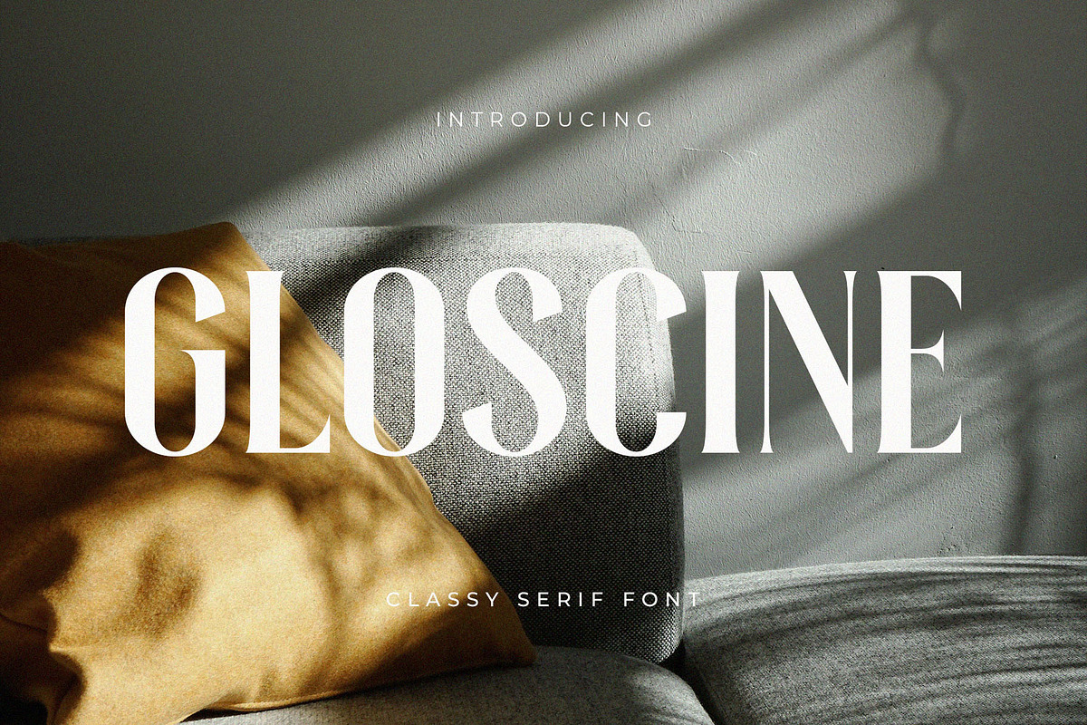 Gloscine – Classy Condensed Serif, a Serif Font by BrandSemut (Photo 1 of 8)