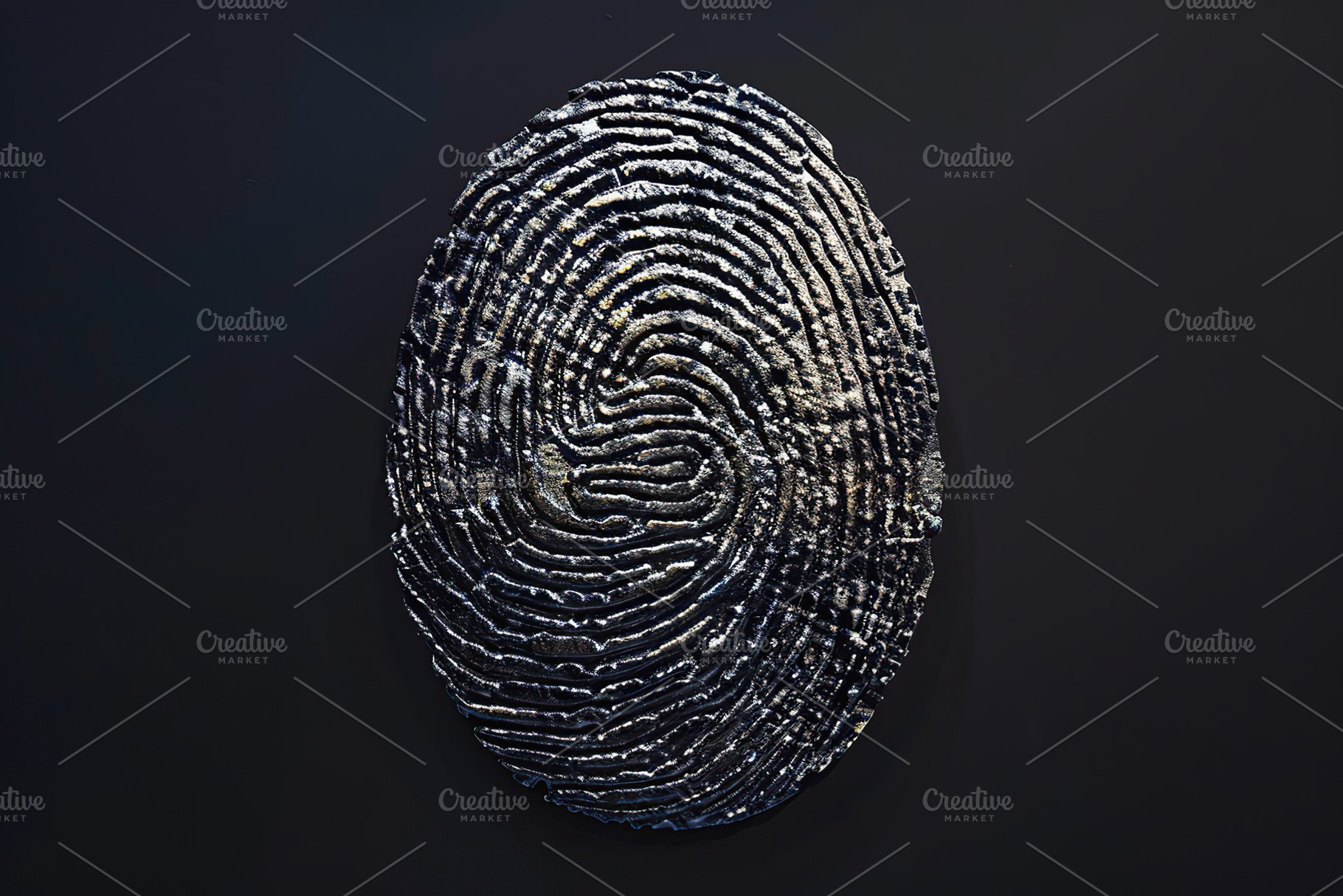 Biometric fingerprint on dark background, security concept, a Technology Photo by AlyaAnd
