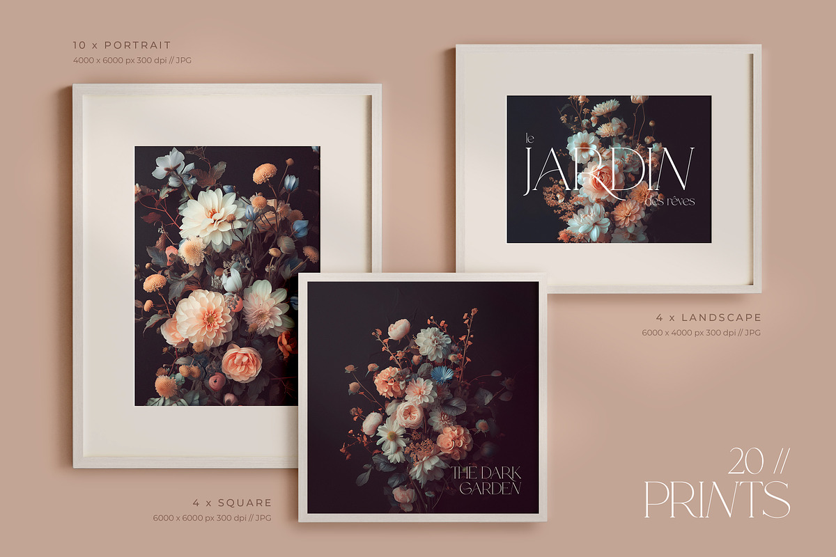 Dark floral patterns & prints, a Wallpaper Graphic by CarmineType (Photo 4 of 10)