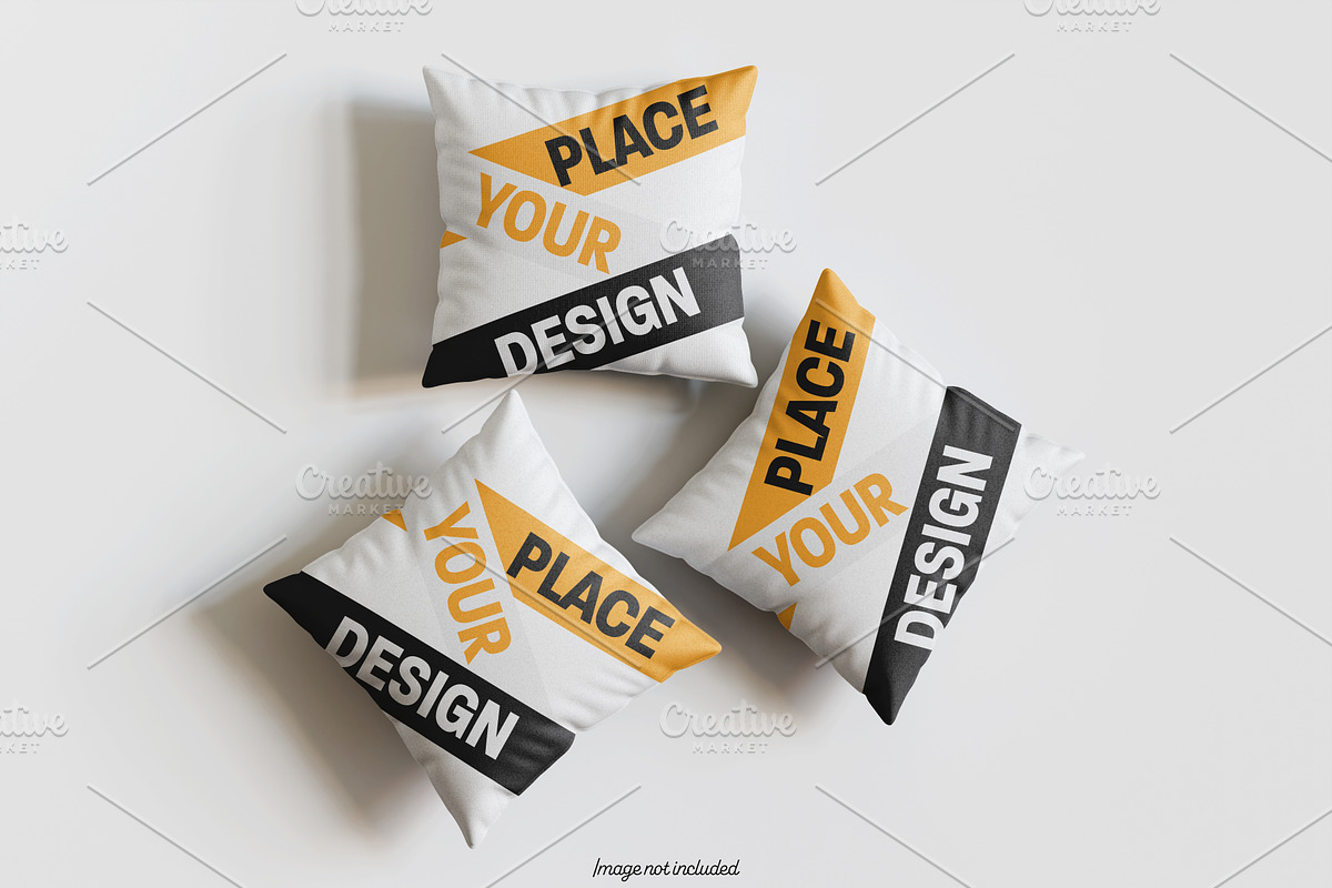 Square pillow mockup bundles, a Merchandise Mockup by Ambo Ampeng (Photo 28 of 32)