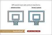 Minimal basketball icons, an Outline Icon by Picture Window (Thumbnail 2 of 5)