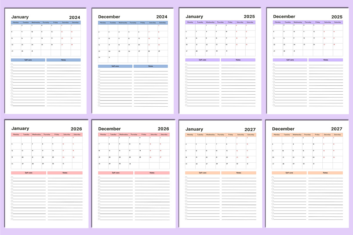 5 Year Monthly Planner 2024-2028 KDP, a Stationery Template by Shumaya (Photo 4 of 6)