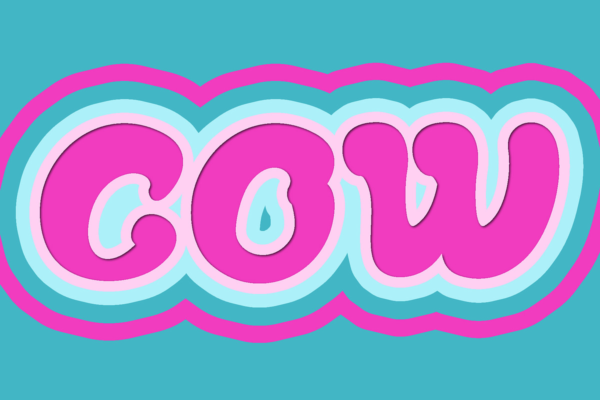 Gemini Cows Retro Typeface, a Font by Rachel McBride Creative (Photo 5 of 9)