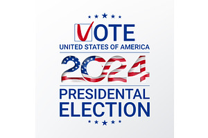 US presidential election 2024 symbol, an Object Illustration by Andrey Yaroslavtsev