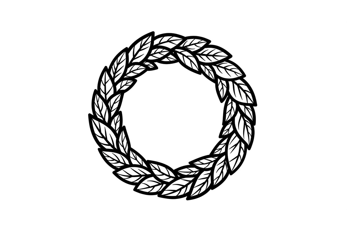 Leaf Laurel Wreath Frame Bundle, an Illustration by Gaye Art (Photo 19 of 51)
